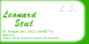 leonard stul business card
